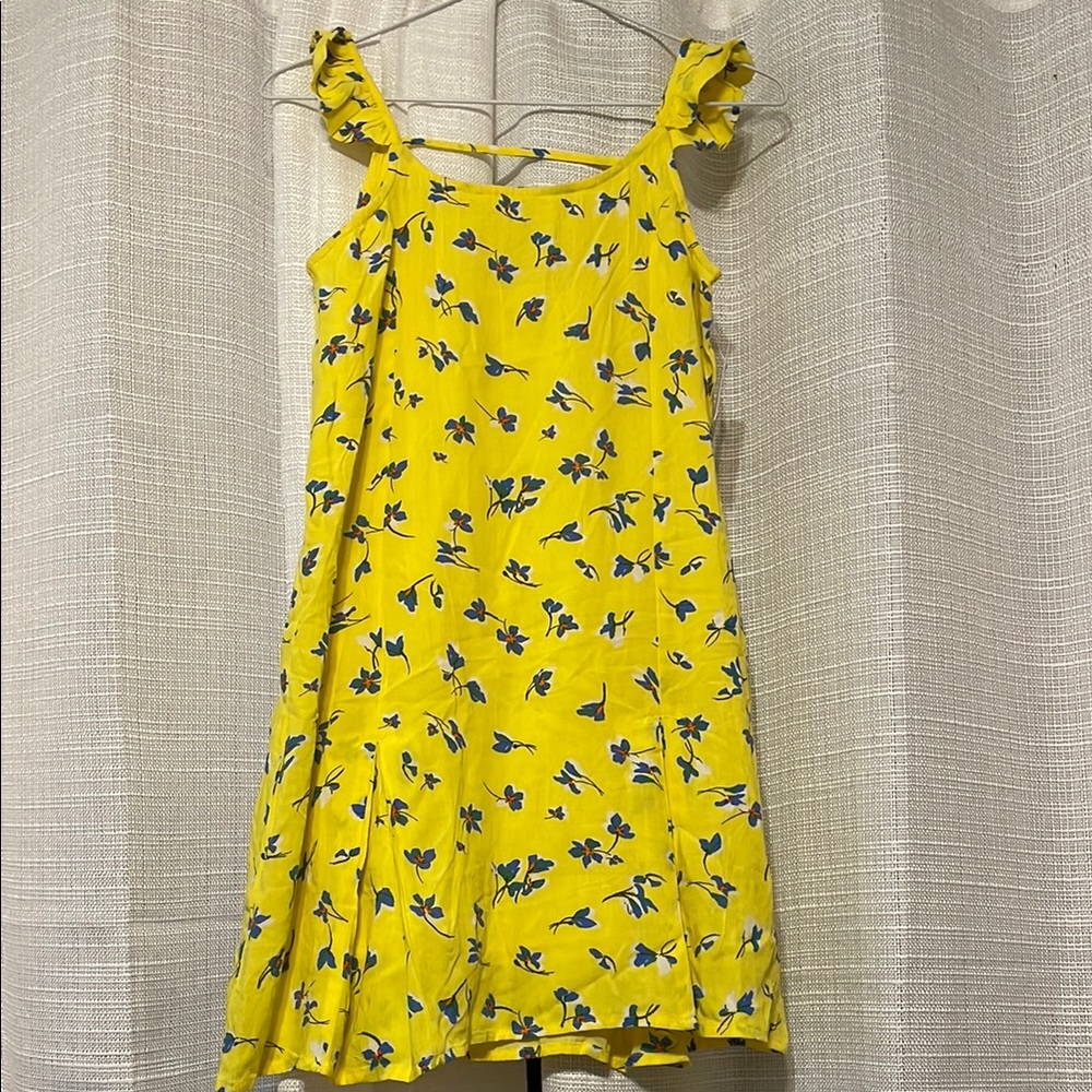 O'Neill Yellow Ruffled Tiered Sundress Spaghetti Straps